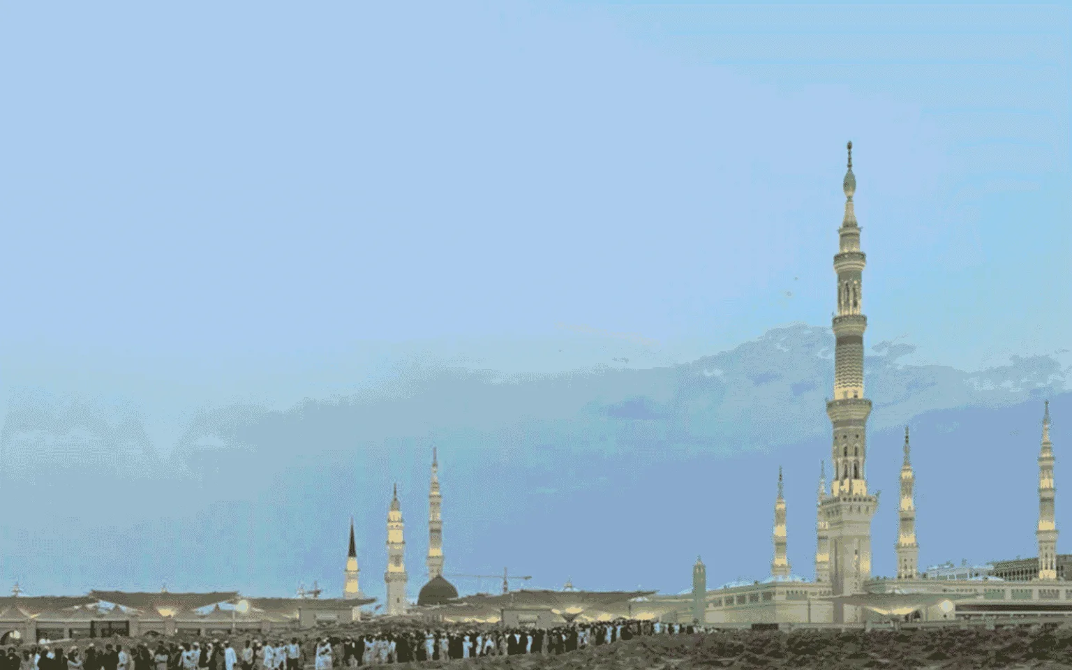 View of Masjid Nabawi from Jaanat ul Baqii
